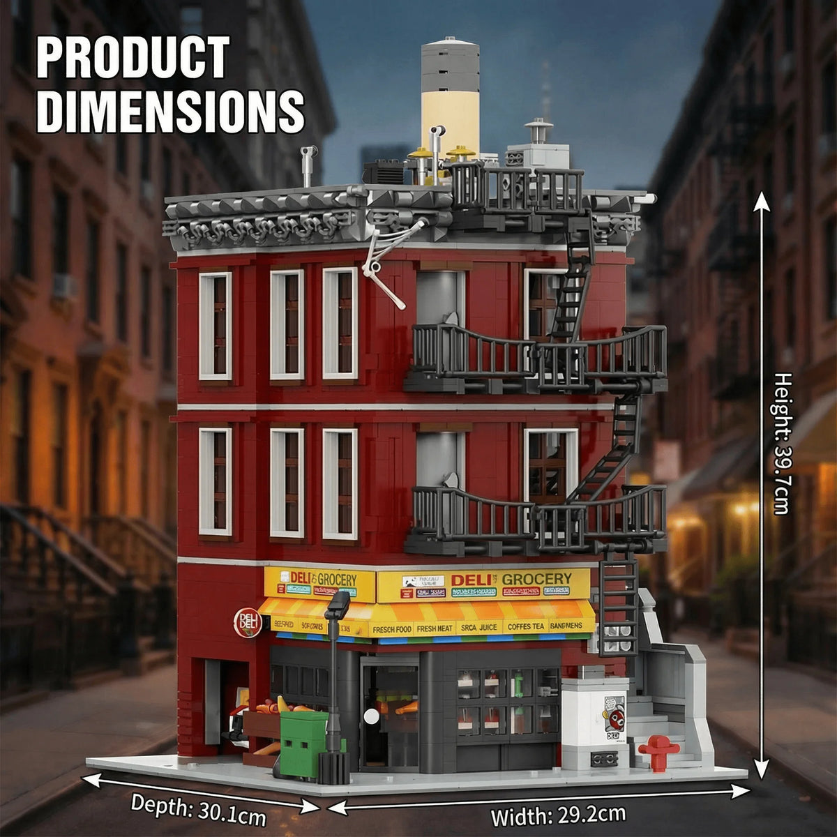 Spider Deli Apartment Building Blocks With 11 Figures Films Hero Classic City Modular Assembly Model Kit Creative Gift 3559PCS