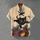 Men’s Japanese Animal Graphic Hawaiian Shirt