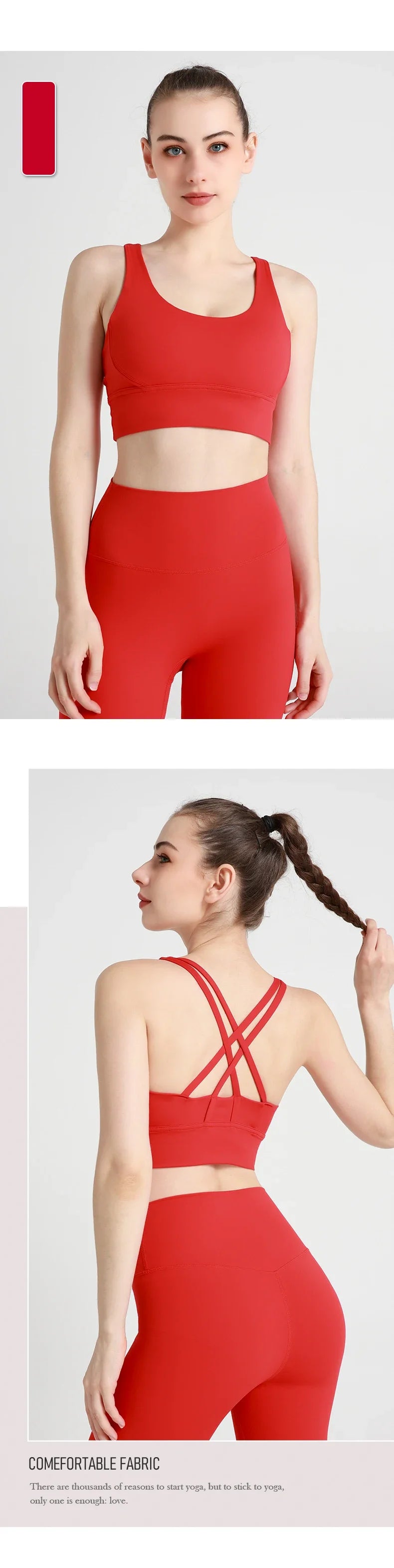 Women's Cross-Back Yoga Sports Bra