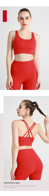 Women's Cross-Back Yoga Sports Bra