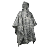 Tactical Camo Raincoat – Packable Waterproof Poncho