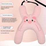 Kids Car Neck Pillow with Seat Belt Safety Sleep Aid Prevent Leaning Head Back Seat Sleeping Comfort During Long Distance Trave