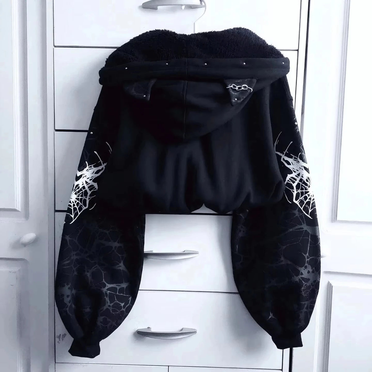Women’s Y2K Geometric Zip-Up Hoodie