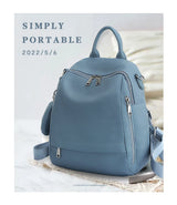 Zency Women's Genuine Leather Backpack High-Quality School Bag Travel Female Shopper Shoulder Satchel Rucksack Commuter