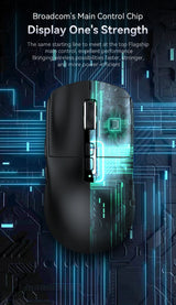 Attack Shark X6 Bluetooth Mouse Gaming Wireless Tri-Mode Connection,RGB Touch Magnetic Charging Base PAW3395 Macro Gaming Mouse