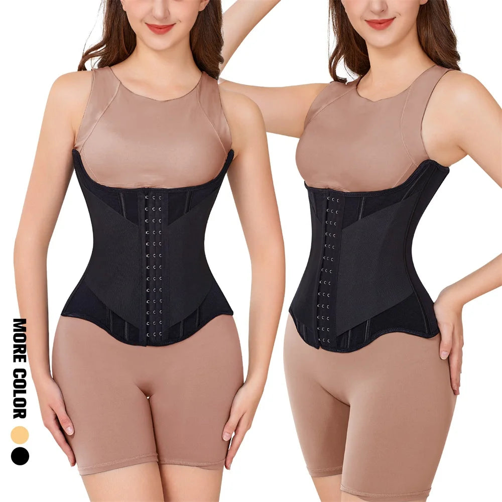 U-Shaped Steel-Boned Waist Trainer & Breast Lift Corset