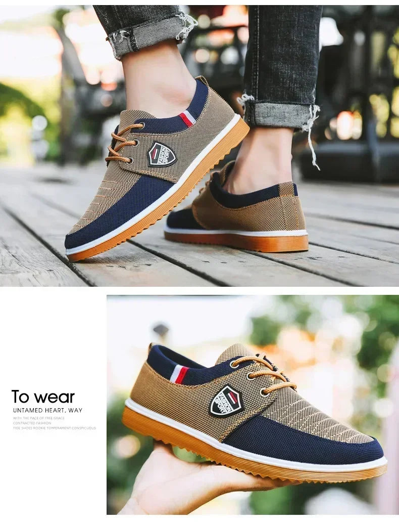 Best Selling Men's casual shoes Vulcanized Work loafers Mesh Lightweight Man sports shoes Canvas Shoes for Men