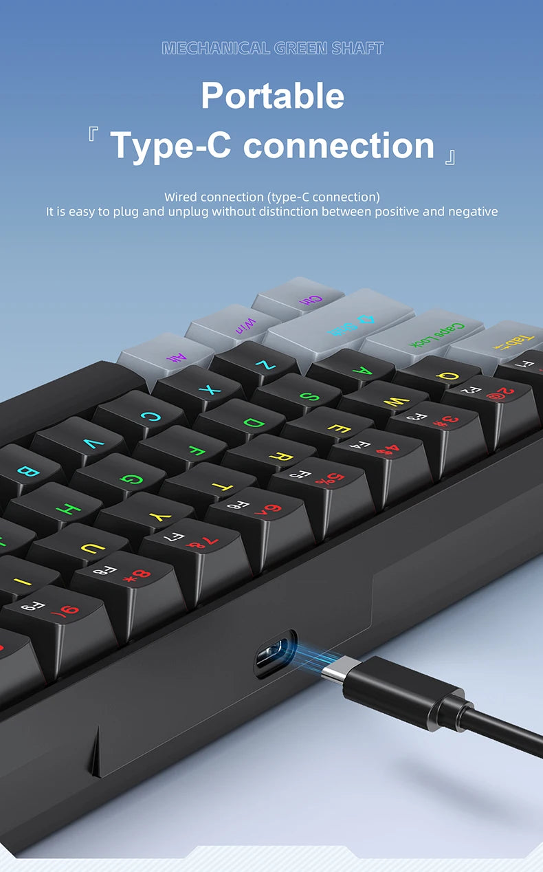 APAYADO K61 Mini Mechanical Keyboard – RGB 61-Key
