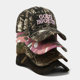 Retro Camo Cotton Baseball Cap with 3D Embroidery