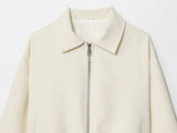MUJER Women's Puffed Varsity Bomber Jacket | Cropped & Chic