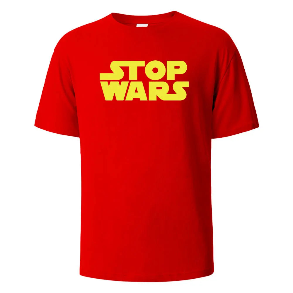 Stop Wars Graphic Cotton T-Shirt