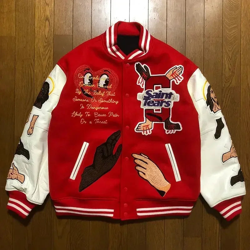 Trendy Embroidered Baseball Jacket
