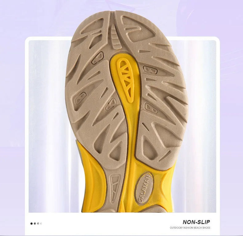 Outdoor Sports Sandals Hole Hole Beach Men and Women Non-slip Soft Bottom Speed Interference Water River Tracing Shoes