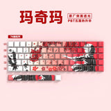 Anime 74-Key Original Height Side-Engraved Transparent PBT Keycaps Compatible With 61/68 Keyboards Computer Office Accessories