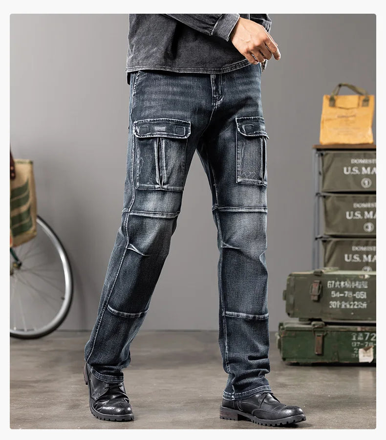 Men's Wide-Leg Straight Jeans | Relaxed Workwear Fit