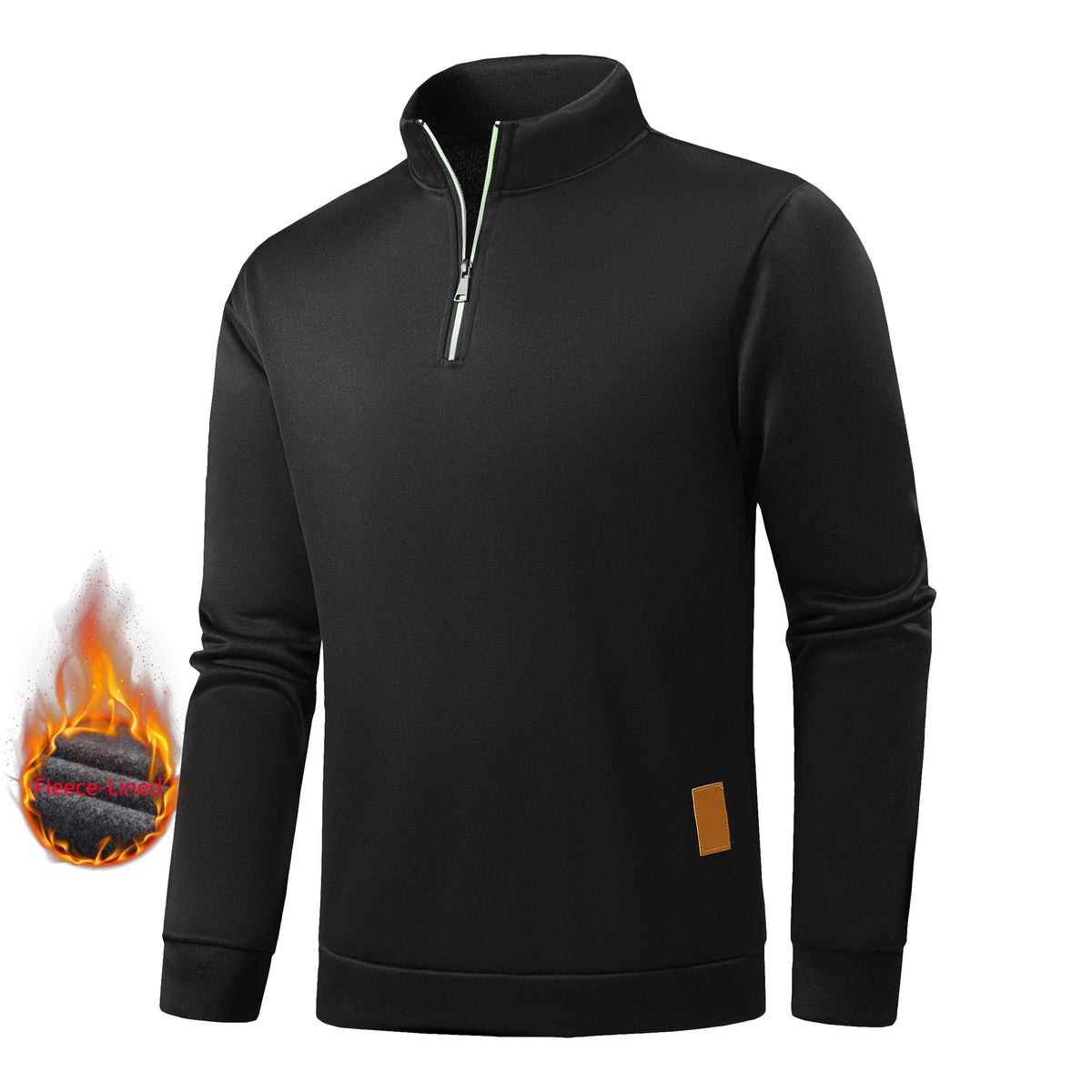 Men’s Fleece Half-Zip Turtleneck Sweatshirt
