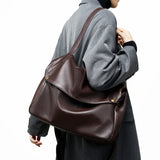 2026 New Large Capacity Women's Shoulder Bag Genuine Leather Tote Casual Handbag for University Students And Commuters Crossbody