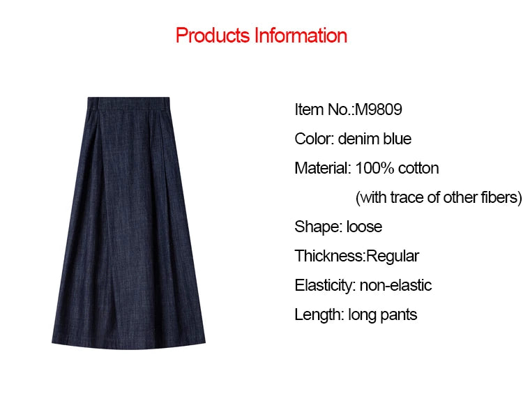 Vimly High-Waist Baggy Wide-Leg Denim Jeans for Women