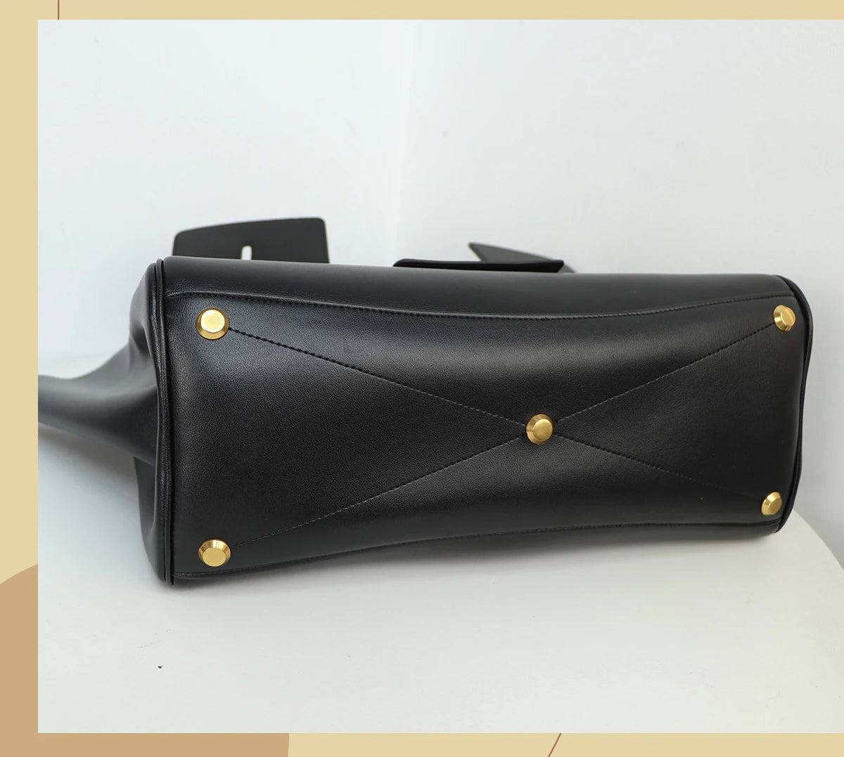 Genuine Cowhide Leather Tote Top Women's Bag Large-Capacity Neutral Motorcycle Wing Underarm Messenger Bag for Ladies 2025