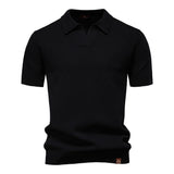 Men's Premium Solid Polo Shirt | Breathable Knit Casual Top