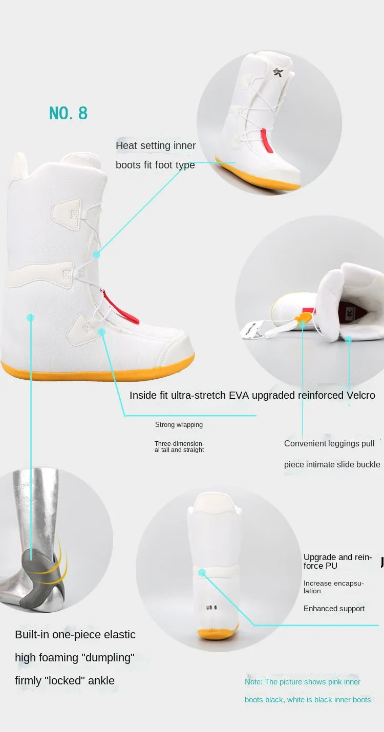 Adult Snowboarding Shoes Snow Boots Man Wire Buckle Models Fast Wear Ski Shoes Men Women Ski Equipment Warm Anti Ski Boots