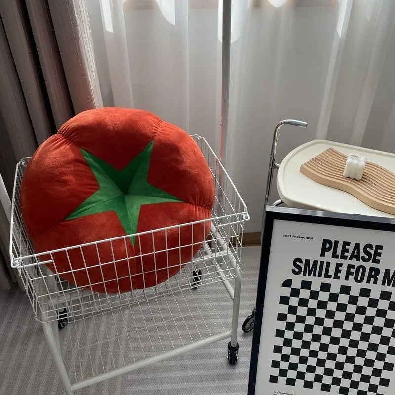 ins cute soft cute mushroom tomato futon cushion bed cushion doll throw pillow lazy living room sofa pillow