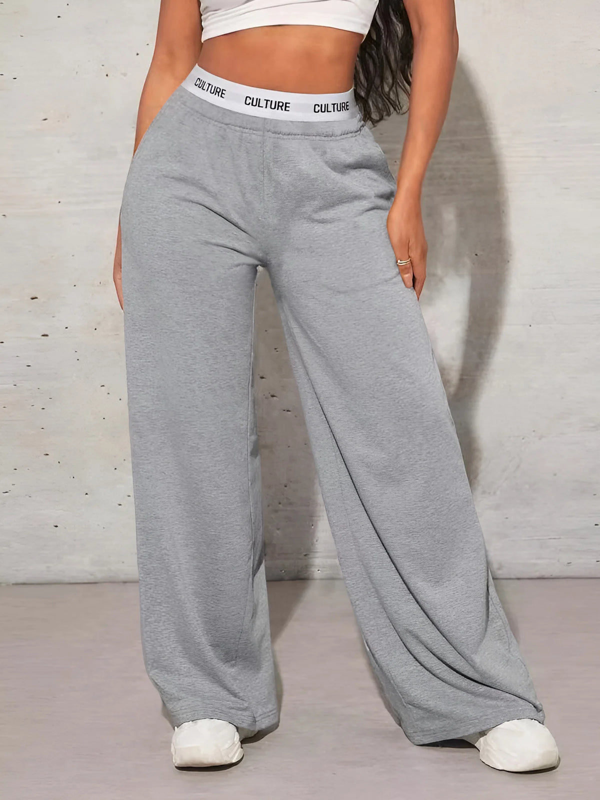 Women's High-Waisted Wide-Leg Casual Pants