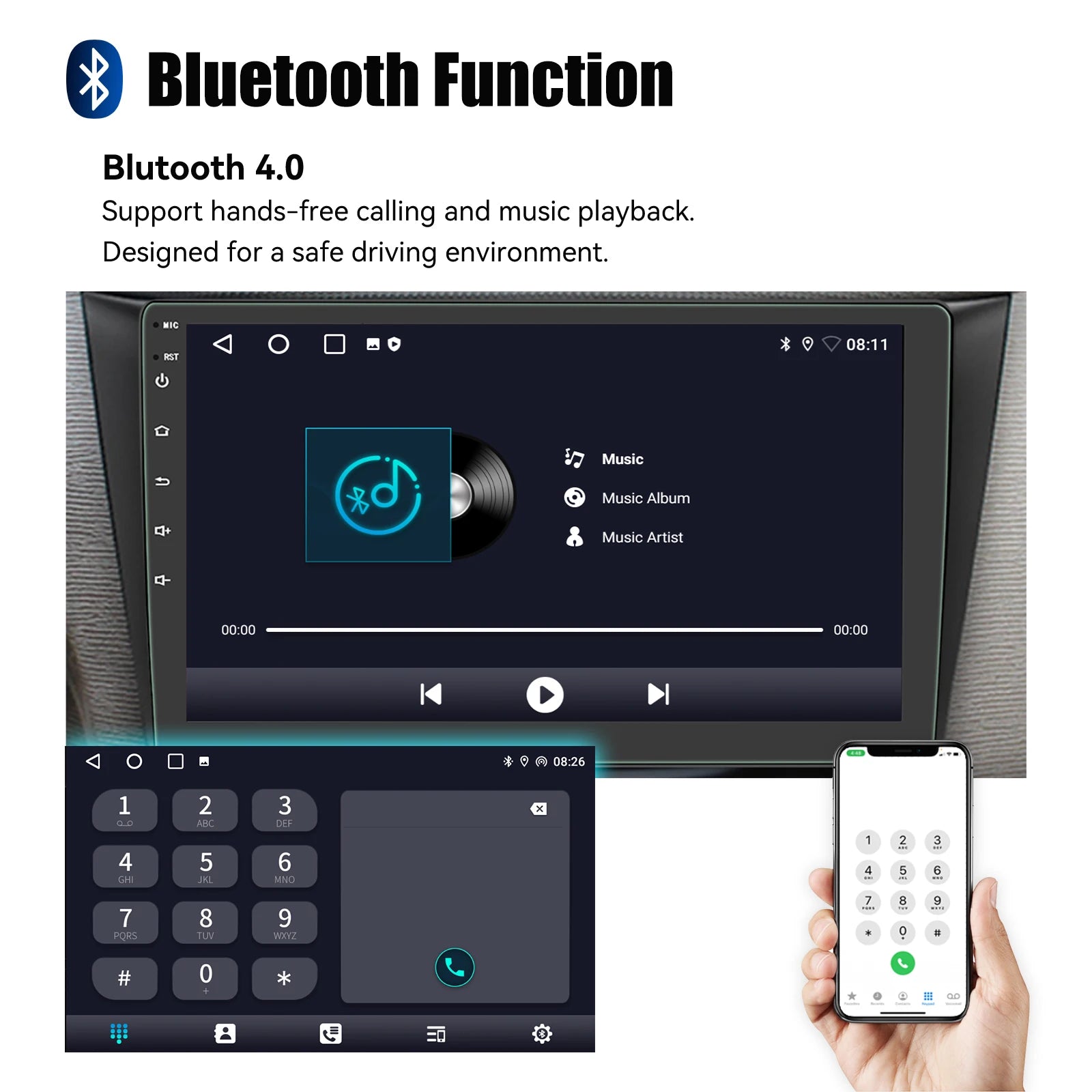 ESSGOO 7"/9"/10" Double Din Car Stereo | Android 14 | CarPlay & Auto