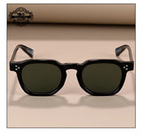 Classics Rivets Style Retro Sun Glasses for Women TR90 Frame Polygon Polarized Sunglasses UV400 Male Black Green 2025 Summer