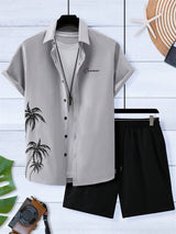 Men's Summer Patchwork 2-Piece Set