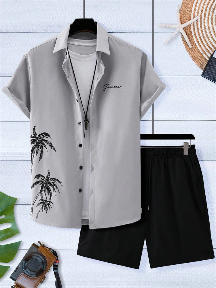 Men's Summer Patchwork 2-Piece Set
