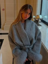 Women’s Casual Lapel Woolen Coat