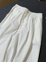 Women’s High-Waist Cotton Wide-Leg Pants