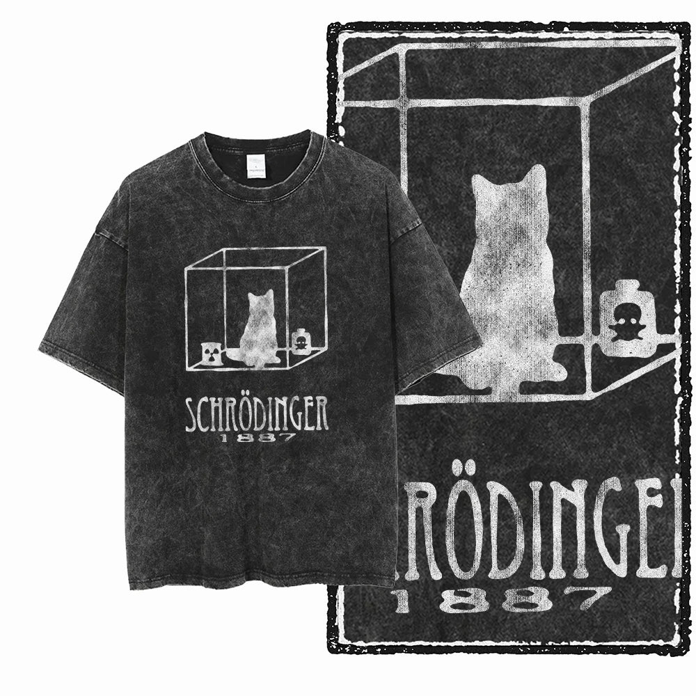 DB Cat Acid-Washed Graphic Tee