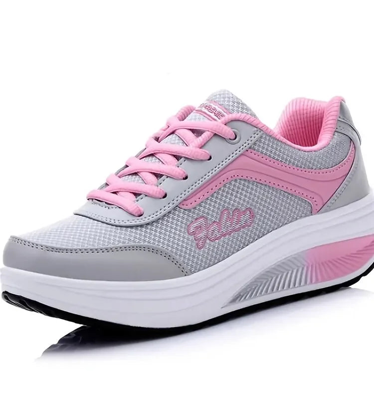 Breathable Air Mesh Walking Shoes – Lightweight Platform Sneakers