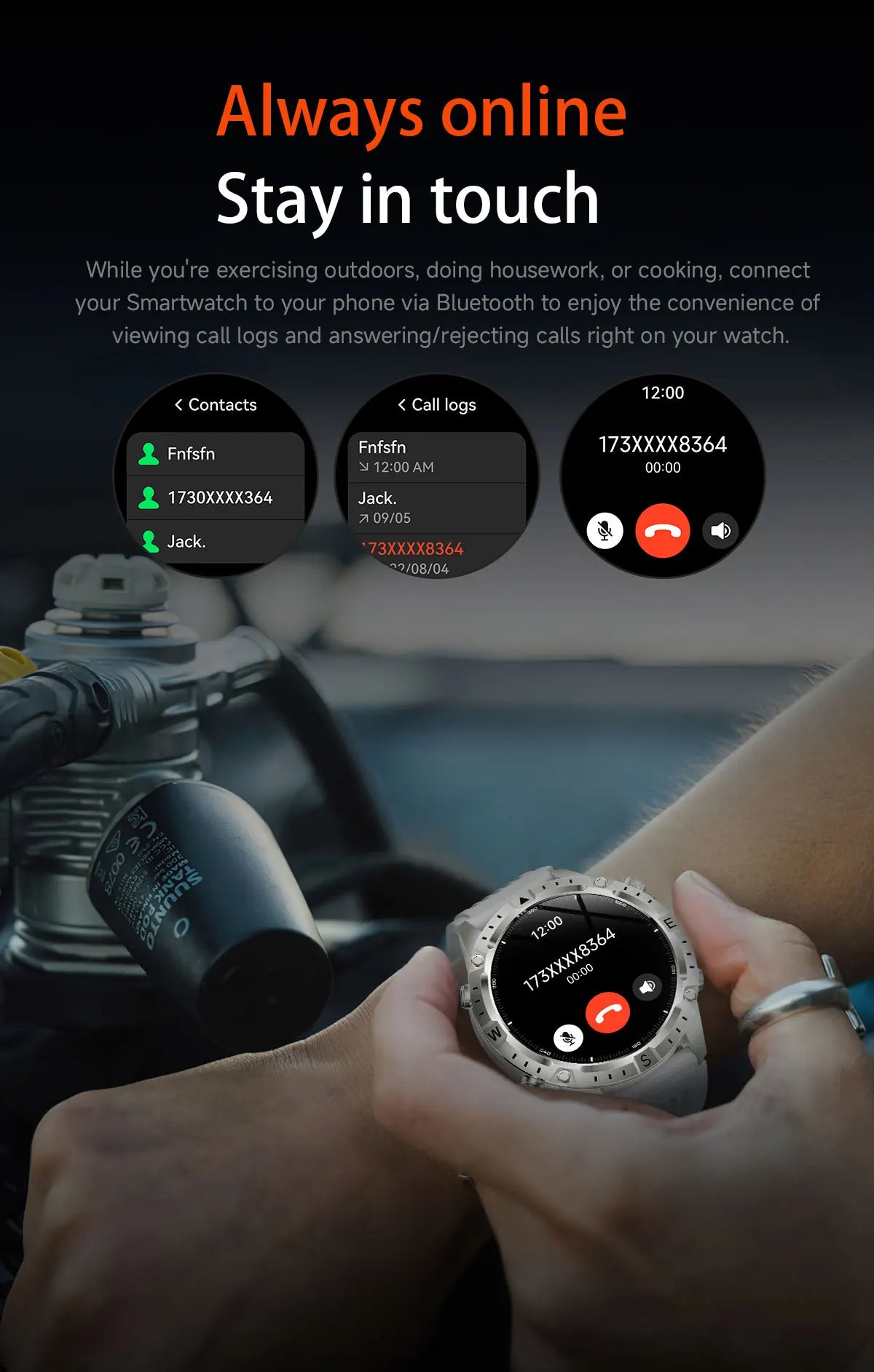GUHUAVMI TANK Y102 GPS Smart Watch | 3ATM