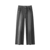 Women's High-Waist Fleece-Lined Wide-Leg Jeans