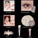 Flower Know Little Angel Collection Makeup Gift Box Eyeshadow Blush Cream Matte Lipstick Highlighter Full Kit All In One
