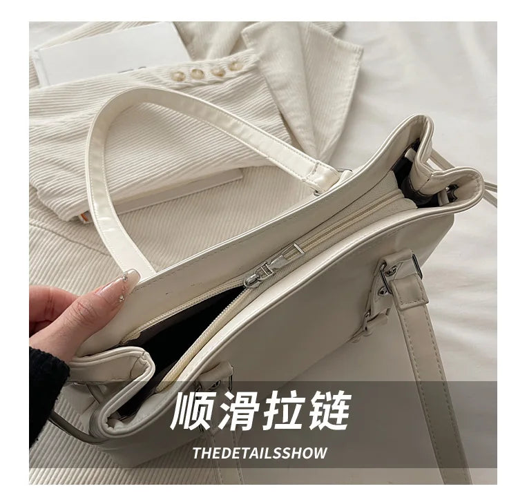 Women's Retro PU Leather Shoulder Tote Bag