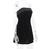 Chic Slash-Neck Backless Mini Dress | Elegant Evening & Party Wear