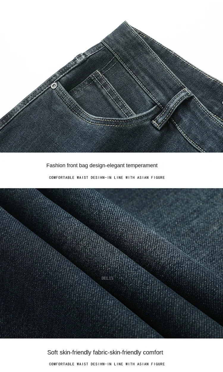 Men’s Relaxed Wide-Leg Stretch Jeans