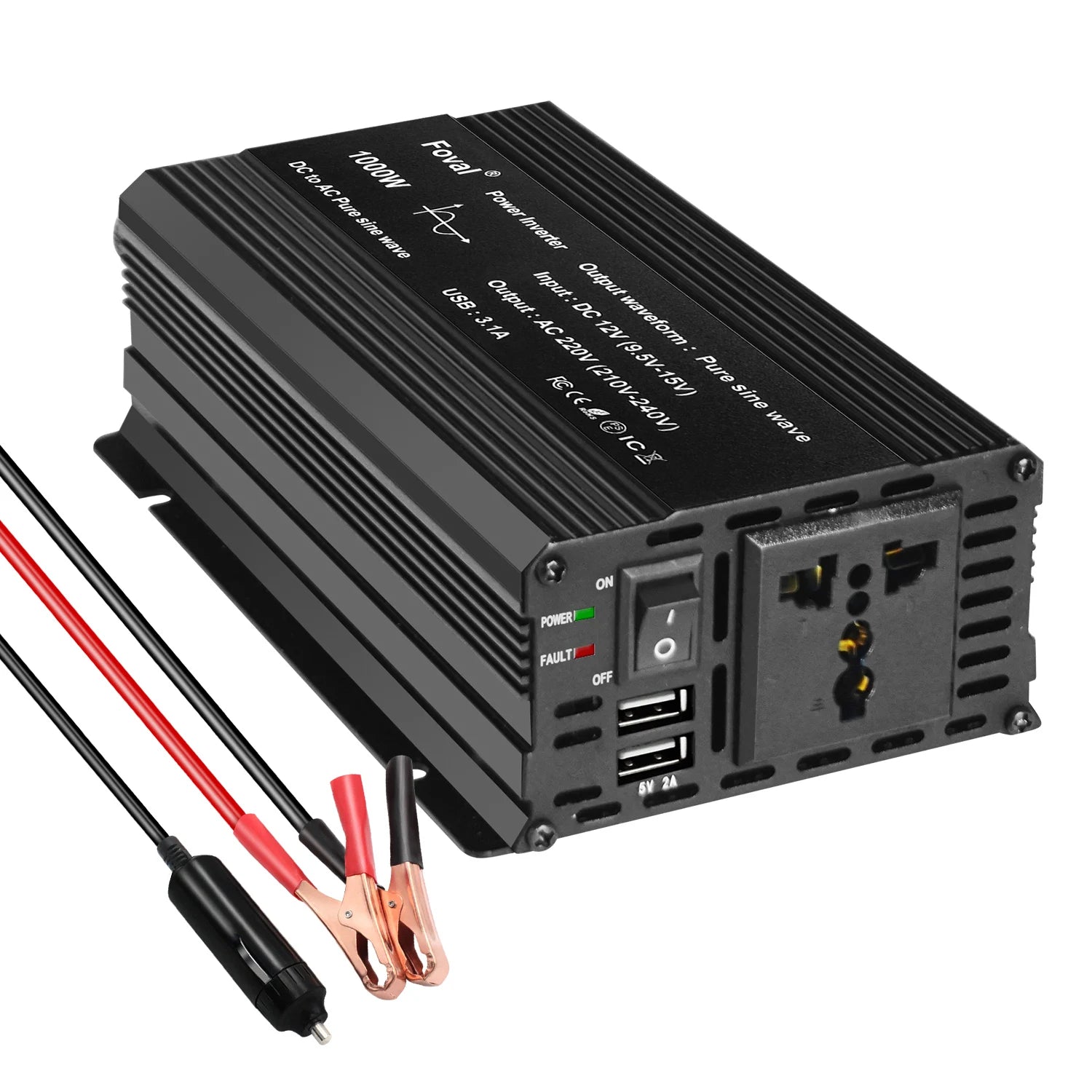 Pure Sine Wave Inverter | DC 12V to AC 220V | 1000W–3000W