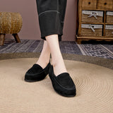 Winter Shoes Women's 2026 New Wool One-piece Women's Loafers Low Heel Fashion Casual One-Foot Slip-on Warm Ladies Shoes