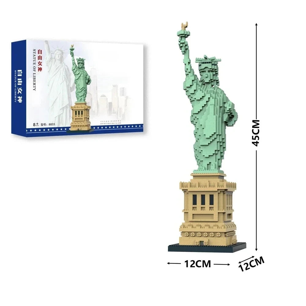 Building Blocks Model City Building Tower DIY Assembly Puzzle Creative Micro Brick Decoration Ornaments Children Toys Adult Gift