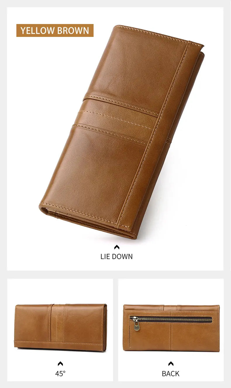 SCHLATUM Women Leather  Wallet Long Multifunction Business Card Holder Purse Brand Fashion Female Purse