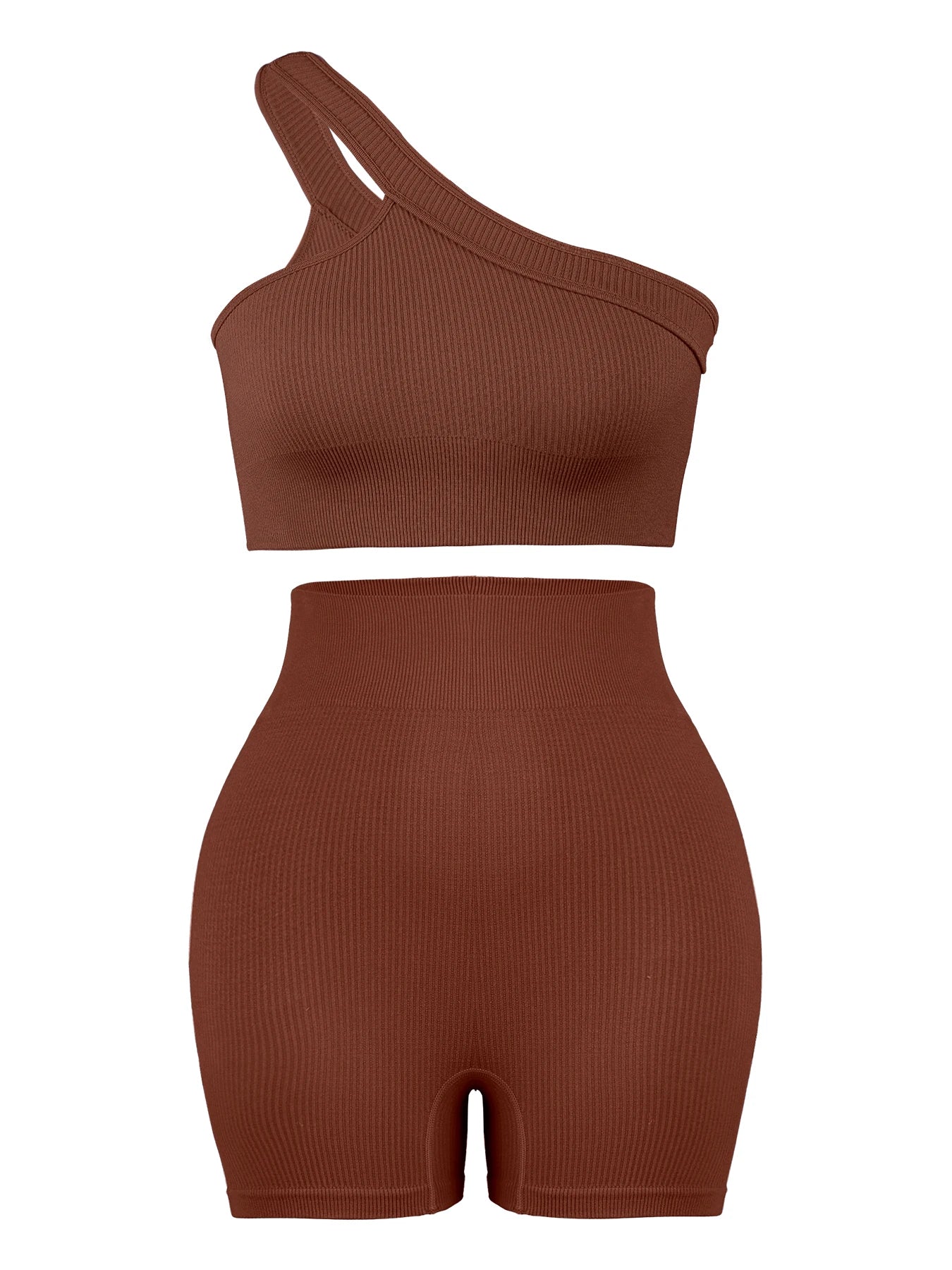 Seamless Women’s Yoga Set – Ribbed High-Waist Leggings & Long Sleeve Sports Bra