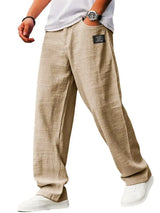 Men's Loose Fit Cotton Straight-Leg Pants