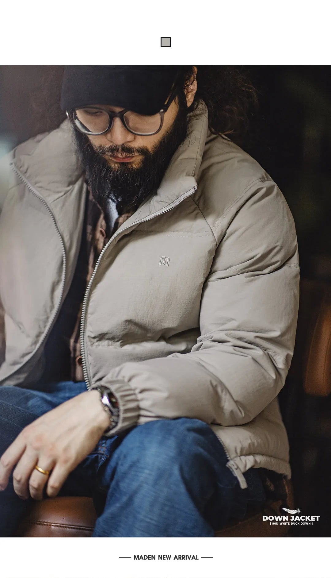 Men's Premium White Duck Down Winter Jacket