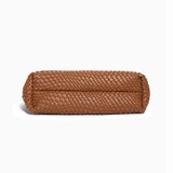 2025 Women Bag Luxury PU Leather Handbag Lady Fashion Handmade Knitting Tote Female Hand-woven Basket Shoulder Bag with Purse