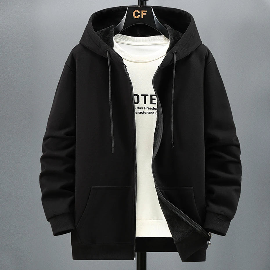 Men’s Plus Size Fleece Hoodie, Up to 12XL